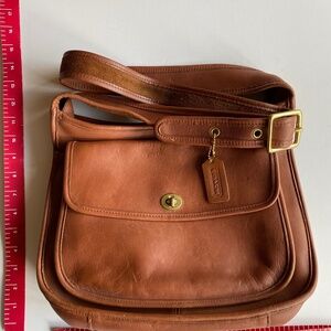 Coach Vintage Taft Leather Messenger Bag in British Tan